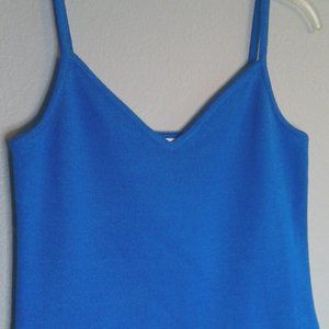 NWT ST. JOHN Knit Cerulean Blue tank top, blouse, shirt